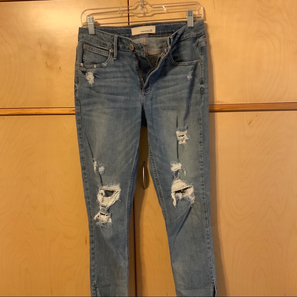 Distressed jeans